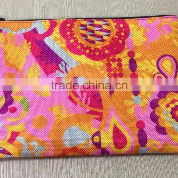 Full printing flat polyester contents cosmetic bag                        
                                                Quality Choice