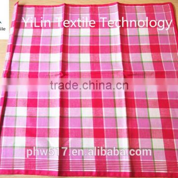 NO35 High quality 100% cotton handkerchief colours plaid satin handkerchief