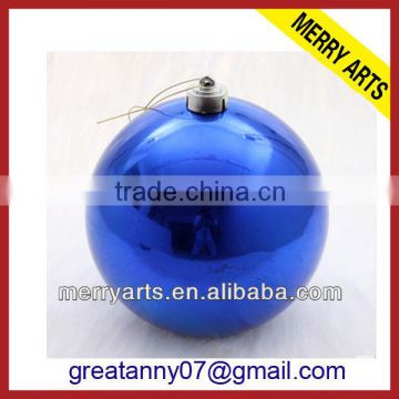 large plastic christmas round balls ornaments shiny blue christmas decoration ball