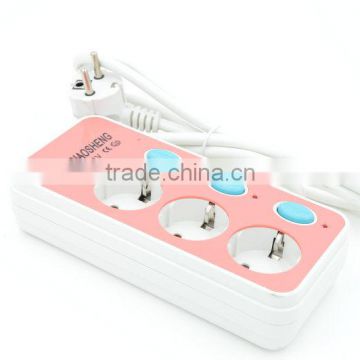 3 way Independent switch european countries standard extension socket