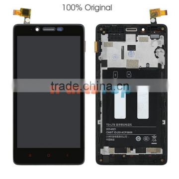 100% Original OEM Display For Xiaomi Hongmi Redmi Note 4G LCD Screen With Touch Digitizer and Front Frame Housing Plate Assembly