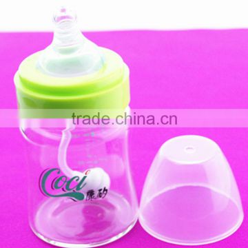 new glass baby milk bottle