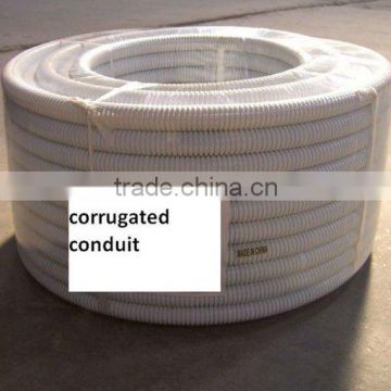 PVC gray corruated pipe /flexible corrugate cable protection pipe
