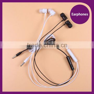 Factory price popular in ear earphones stereo with Mic and volume control used for mobile phones