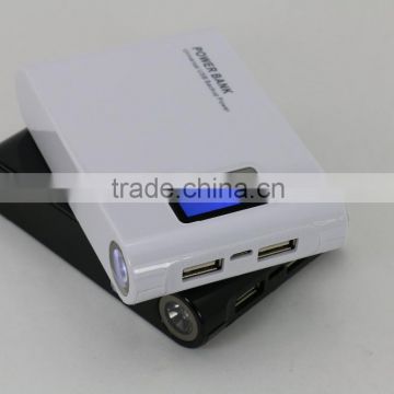 Grade A 18650 battery 8000mAh Portable USB Charger Power Bank with LED