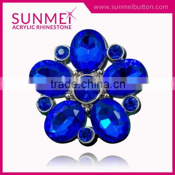 New Products Shining Blue Clothing Rhinestone Buttons