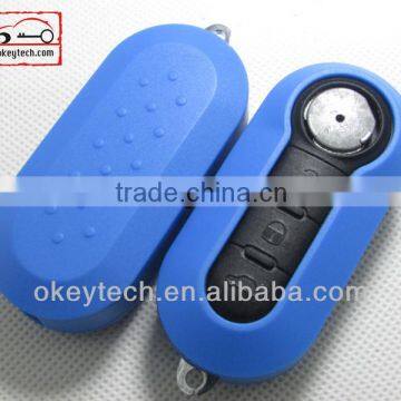 Best price Fiat 3 button remote key cover Deep blue fiat 500 car key covers fiat
