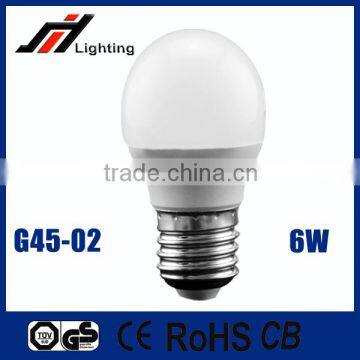 2016 hot sale G45 6W 85-265V E27 led light bulb