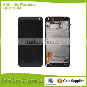 Test one by one Low Price display with frame for HTC desire M7 lcd with touch screen