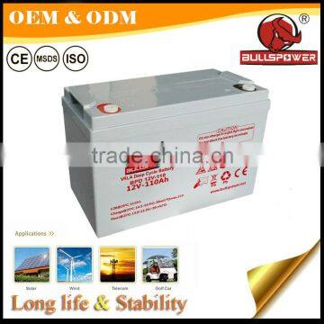 Deep Cycle Solar Panel Battery 12V 110Ah for Solar System Power Storage Battery