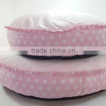 Pink lovely round shape dog mat/cheap cute princess dog mattress