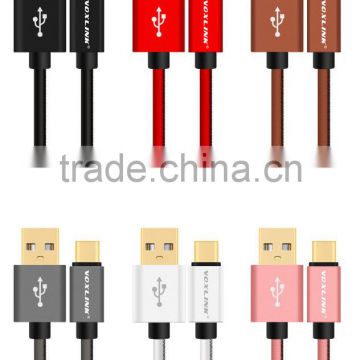 Voxlink fast charging 5v 1a Gold-Plated 0.25m/1m/2m/3m usb type c cable or micro USB 2.0 Charger Date Cable (connector optioal)