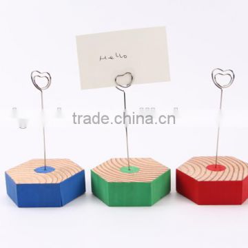 Chic Wooden Base Name Card Clip