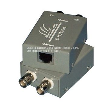Single Port G.703 E1 Balun Adapter BNC to RJ45 impedance converter