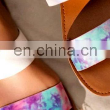 Fashion Handmade Weave Slippers Square Toe Women Slipper Casual Flat Shoes Summer Sandals Ladies Mules Sexy Slides