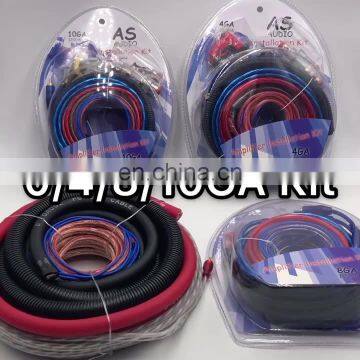 AWG 1/0 gauge Car Audio System Amplifier Installation  Wiring Kit  Connections Power Radio Subwoofers and Speakers