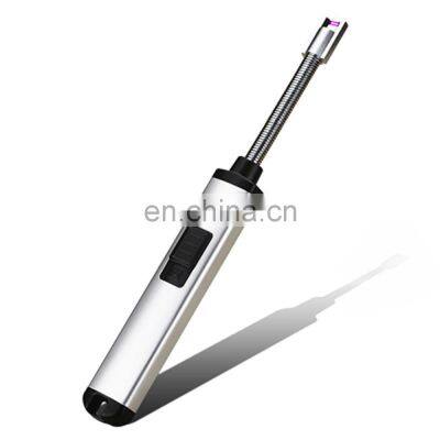 Factory Electric Rechargeable Arc Lighter Display Long USB Candle Lighter with LED Battery