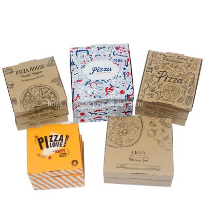 Customized printed corrugated boxes pizza boxes personalized pizza packaging boxes pizza cardboard boxes