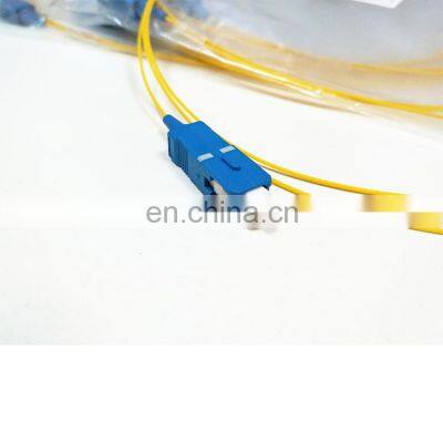 support customization sc sm G652D G657A 0.9 sc fiber optic pigtail white yellow fiber optic cable pigtail