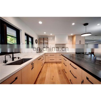Free 3D customized high gloss white flat panel cheap modular design modern kitchen cabinets