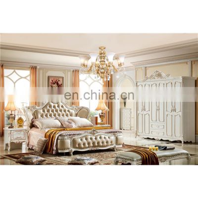cheap european style antique white king size wardrobe bedroom+sets