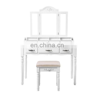 Portable Vanity White Wholesale Wooden Dressing Makeup Table