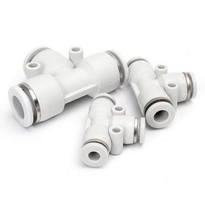 SMC 3 way PE series Union Tee pneumatic quick connect air hose fittings of pneumatic  fittings and accessories from China Suppliers - 169774079