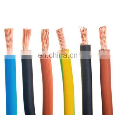Fire Rated Electrical Wire 6mm 10mm Stranded PVC Anneal Copper House Cable Flexible Electrical Wiring Cable