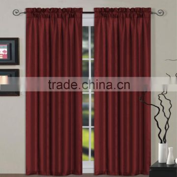1PC Blackout Faux Linen Curtain With Continuous Curtain Fabric