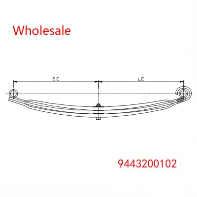 9443200102 Heavy Duty Vehicle Front Axle Wheel Parabolic Spring Arm Wholesale For Mercedes Benz