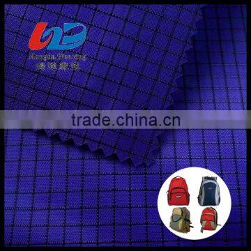 Polyester Yarn Dyed Rib Stop Fabric With PU/PVC Coating For Bags/Tent /Umbrella /Rain Coat/Jacket Using