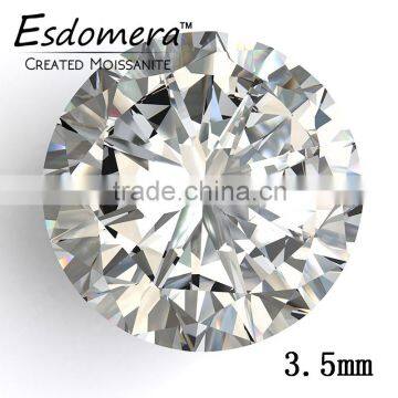 3.5mm Wholesale Esdomera White Color Moissanite Loose Stones Round Brilliant Cut Colorless