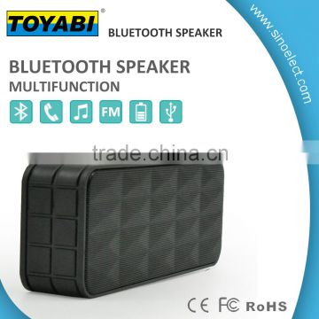 2016 new multifunction speaker support bluetooth/FM/SD card/U disk and built in 400mAh battery for 4 hours playing