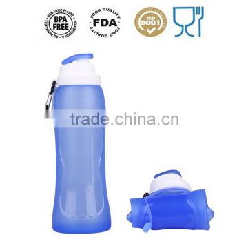 BPA free plastic foldable water bottle with good quality