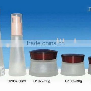 Glass Cosmetic Bottles and Jars with screw cap