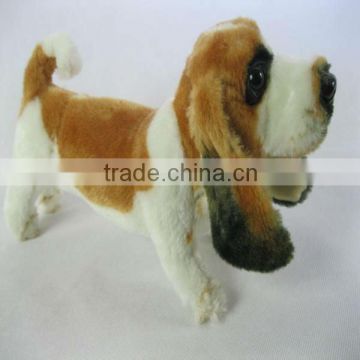 2014 hot realistic STANDING BASSET dog plush toy