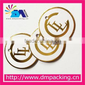 Round shaped paper tag with logo