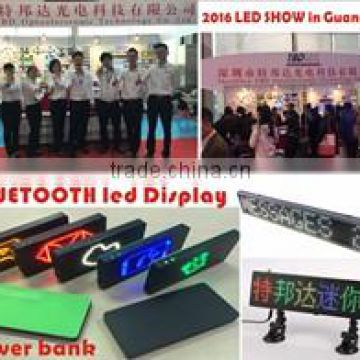 MINI LED clock power bank with Bluetooth /mini LED version bluetooth caller display/scrolling led display bluetooth