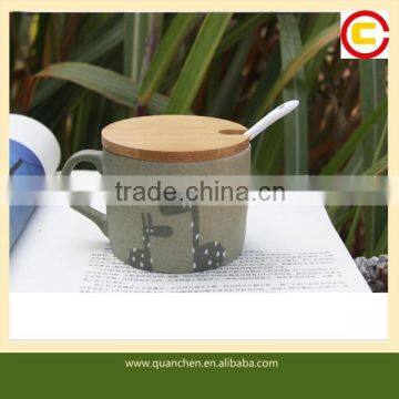 Nature bamboo coffee cup lid