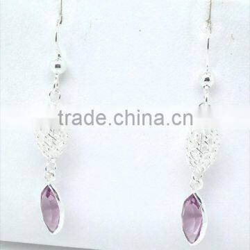 SILVER STONE EARRINGS