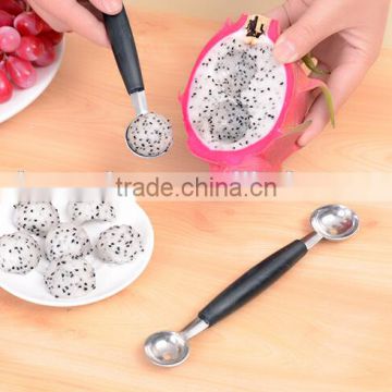 Stalinless Steel Dual Double Melon Baller Scoop Fruit Spoon Ice Cream Dessert Sorbet Tool Kitchen Gadgets Accessories