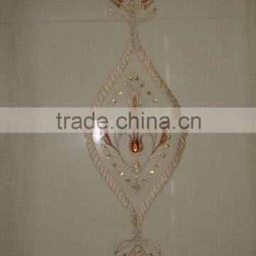 embroidery curtain with sequin and bead