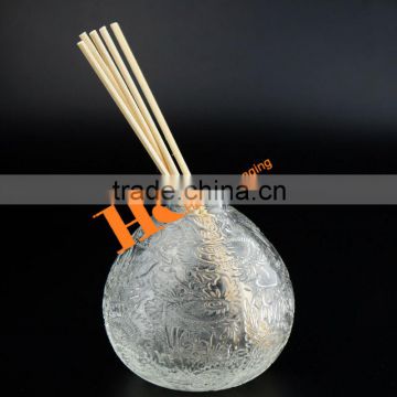 Carving round Aromatherapy Reed Diffuser Fragrance Glass Bottle 255ml                        
                                                Quality Choice