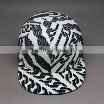 COTTON SNAPBACK HATS WITH ALL BODY FLOCKING PRINTING