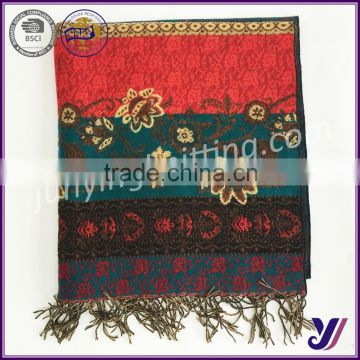 High quality women woven scarf pashmina scarf wholesale china (accept custom)