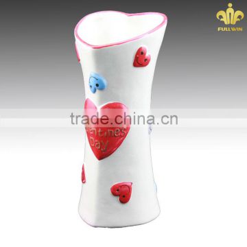 Hand painted ceramic vase for decoration