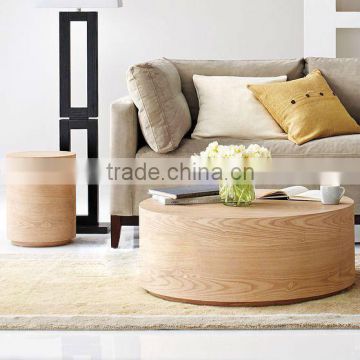 Raw wood Round Coffee Table