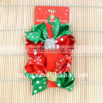Merry Christmas Two-tone Hair Clips MY9-4