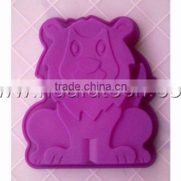 lovely cartoon lionet bakeware silicone heart cake mold