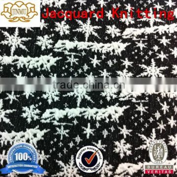 2015 Jinmu textile latest design snowflake printed cotton jacquard fabric